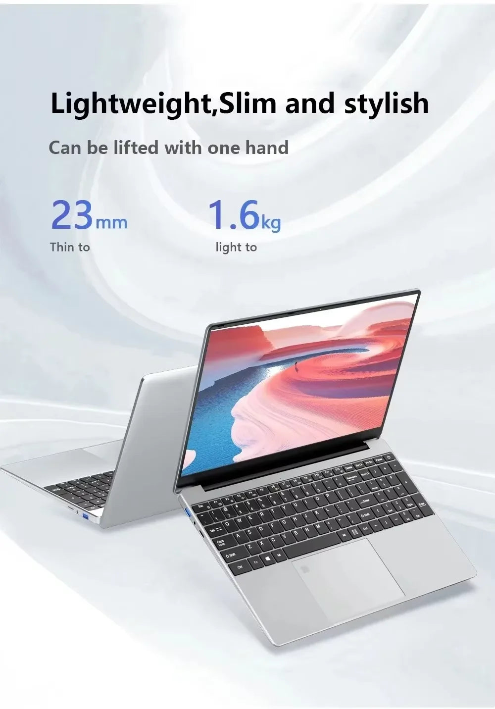 15.6" Windows 11 Pro Laptops Intel Celeron N4000 16GB RAM 1TB SSD Laptops Office Computer PC Fingerprint Unlock Notebook