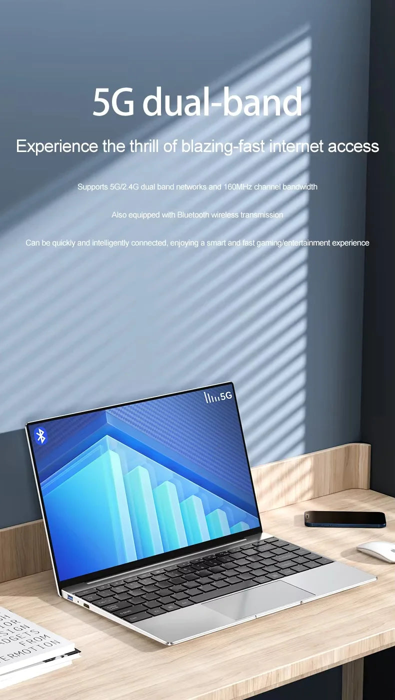 Laptop Computer Windows 11 Pro Intel Celeron N4000 2025 Notebook PC Gamer 12GB DDR4 512GB 1TB SSD 1920*1080 Office Computer PC