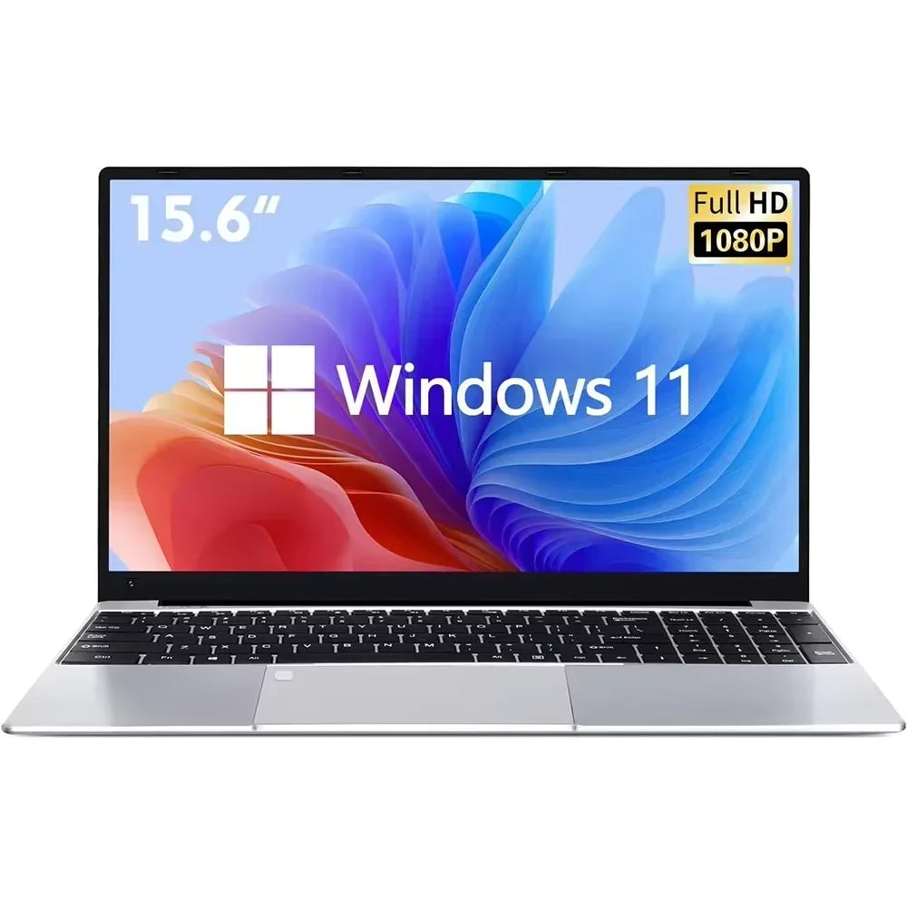 15.6" Windows 11 Pro Laptops Intel Celeron N4000 16GB RAM 1TB SSD Laptops Office Computer PC Fingerprint Unlock Notebook