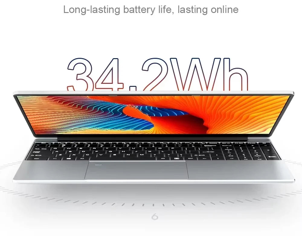 15.6" Windows 11 Pro Laptops Intel Celeron N4000 16GB RAM 1TB SSD Laptops Office Computer PC Fingerprint Unlock Notebook