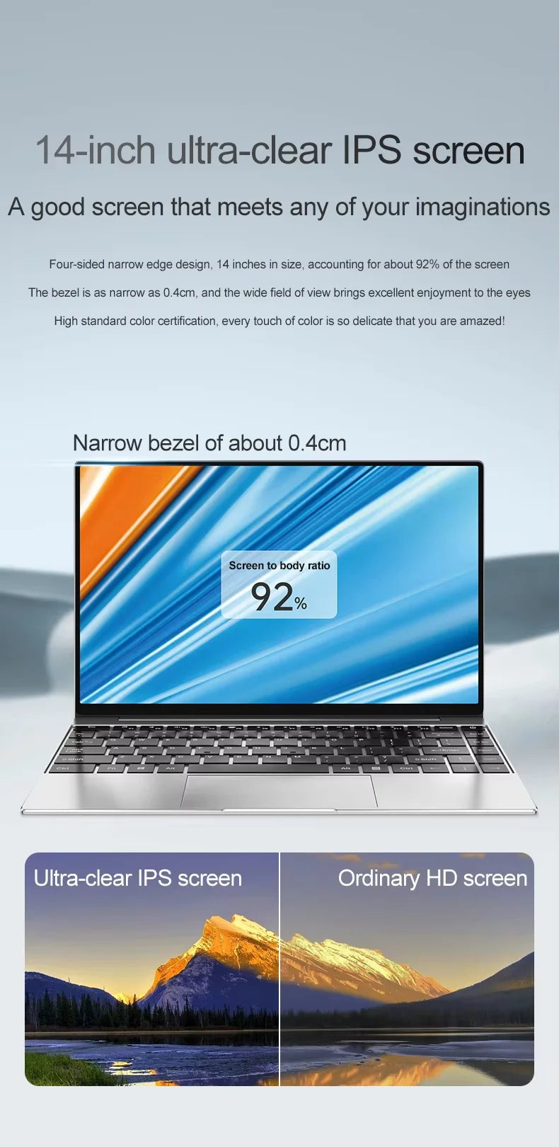 Laptop Computer Windows 11 Pro Intel Celeron N4000 2025 Notebook PC Gamer 12GB DDR4 512GB 1TB SSD 1920*1080 Office Computer PC