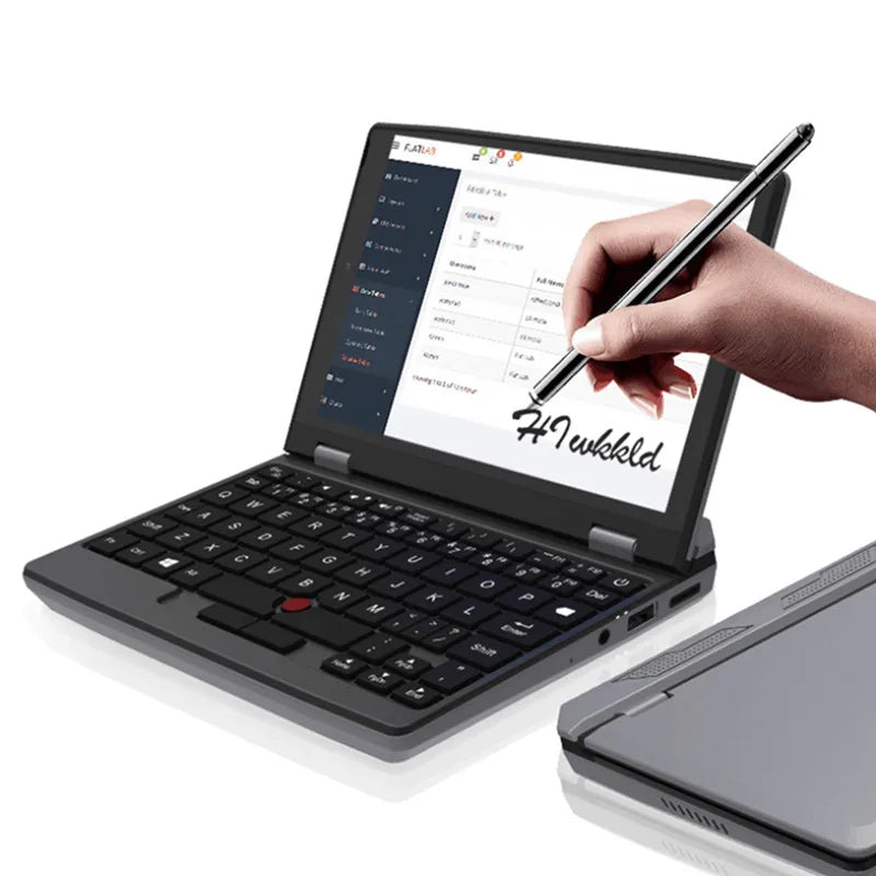 2025 Portable Mini Notebook Laptop Micro Computer 7 Inch Touch Screen Intel N100 16GB+512GB IPS Netbook Win 11 Pro PC 2.0MP CAM