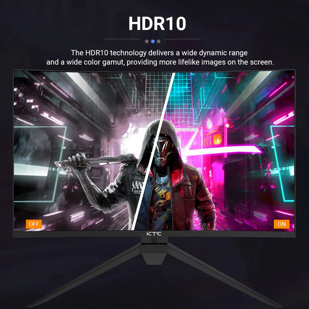 KTC H32S17 32 inch 1500R Curved Gaming Monitor 2560x1440 QHD 170Hz 16:9 ELED 99% sRGB with Sturdy Tripod VESA Mount Displayer