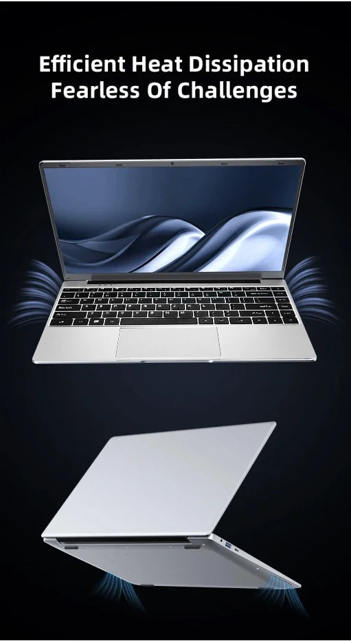 New Laptop Windows 11 Intel N4000 180° Folding Slim Laptop Gamer 12GB RAM 512GB 1TB SSD 1920*1080 Office Study Computer PC