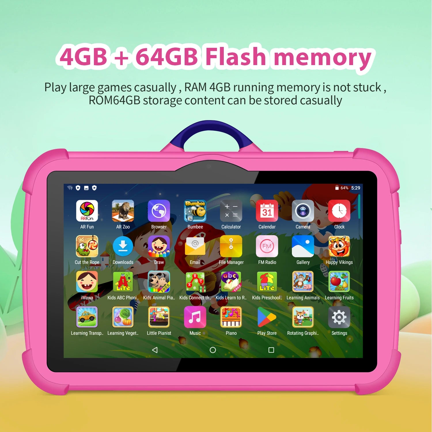 New 5G WiFi Kids Tablets 7 Inch Google Learning Education Quad Core 4GB RAM 64GB ROM Cheap Simple Children's favorite Tablet Pc