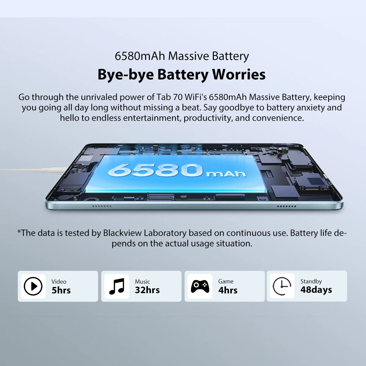 Blackview Tab 70 WIFI Android 13 Tablet PC 4GB 64GB 10.1 inch HD+IPS Display 6580mAh 2.4G/5G WiFi