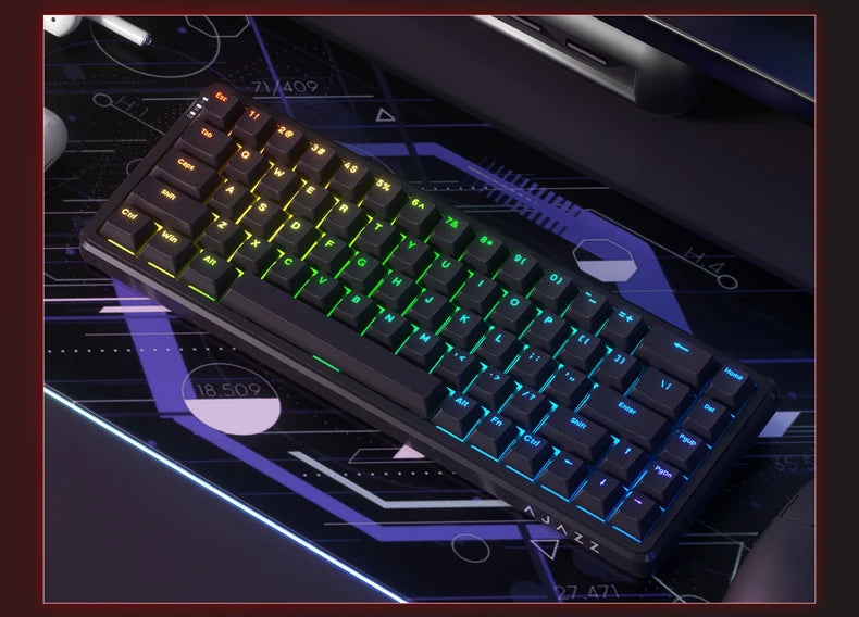 AJAZZ AK680 MAX Magnetic Switch Wired Mechanical Keyboard Hot Swap 8k Polling Rate RGB Customized Gaming Keybaord Pc E-sports