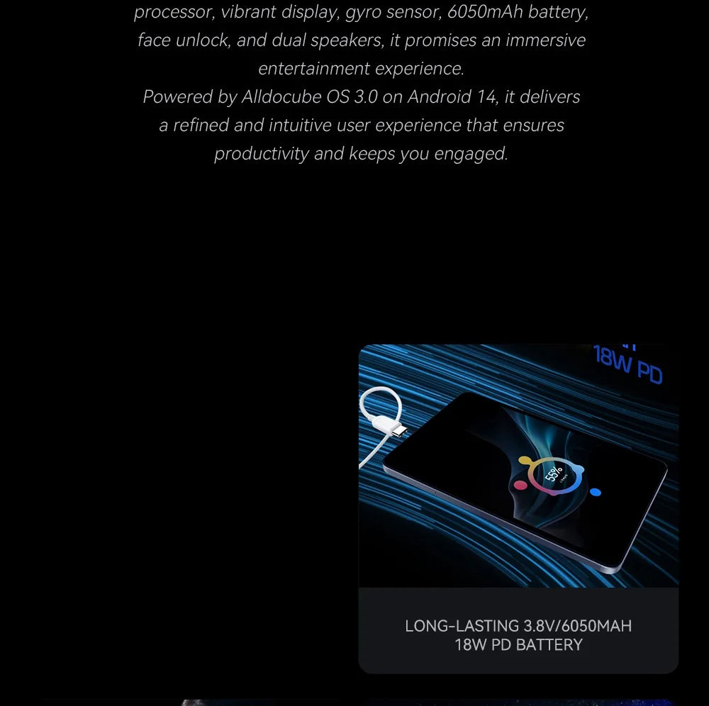 Alldocube iplay 60 mini pro 8.4inch Tablet Helio G99 Android14 8GB RAM 128 ROM Dual SIM 4G LTE pad 6050mAh Battery