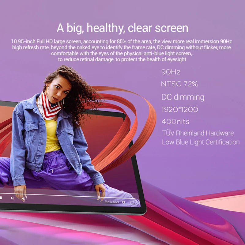 Global Rom Lenovo Tab K10 M11 Wifi MTK Helio G88 Zhaoyang Multi Language 10.95-inch 90hz 400nits Face Recognition 7040mAh