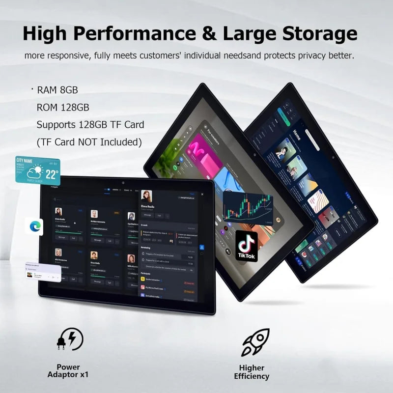 8GB RAM 128GB ROM 8 INCH Windows 10 Tablets Quad-Cores 64bit Intel Atom x5-Z8300 1280*800 IPS HDMI With Bluetooth Keyboard Case