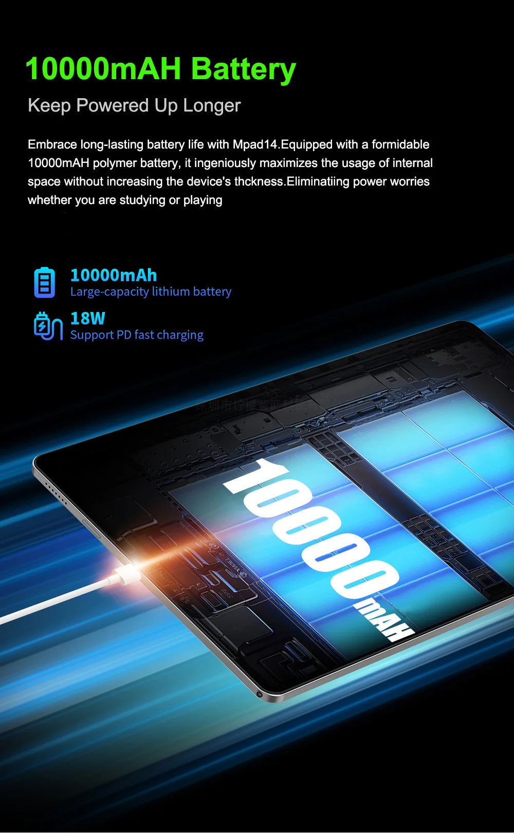 Global Version Unopened 14.1 Inch Tablet 14 Inch Android 2025 12GB+256GB 1920*1080 4G Phone Call 14inch Tablet 5G WiFi 10000mAH