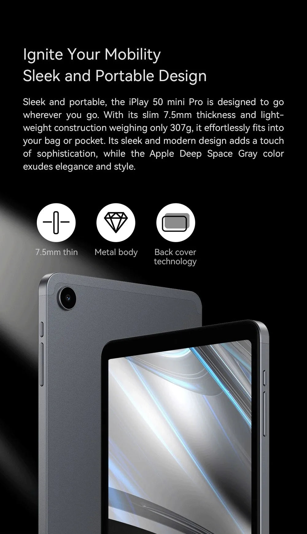 ALLDOCUBE iplay 50 mini pro 8.4in Tablet 5000mAh Long-Lasting RAM 8GB ROM 128GB Widevine L1 Netflix G99 CPU IPS Display