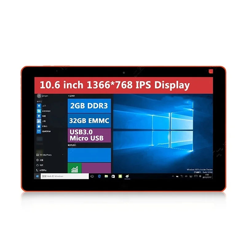 10.6 INCH 32Bit Mlt10w WINDOWS 10 Tablet PC 4GB DDR RAM 32GB ROM Z3735F Quad-Core1366*768 IPS Screen HDMI-Compatible
