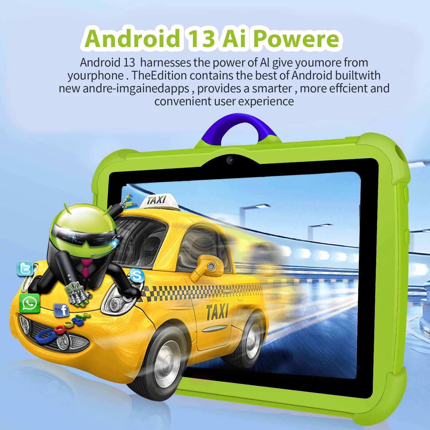 New Kids Tablets 7 Inch WiFi For Study Education Tablet Children's Birthday Gift 4GB RAM 64GB ROM Quad Core 4000mAh