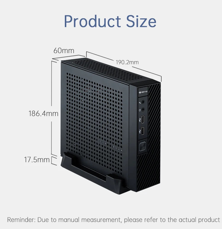 SOYO New Mini PC N5095 Intel 11th 8GB 16GB DDR4 M.2 256GB 512GB 1TB SSD Windows11/10 4K 60Hz HDMI VGA Office Gaming Computer