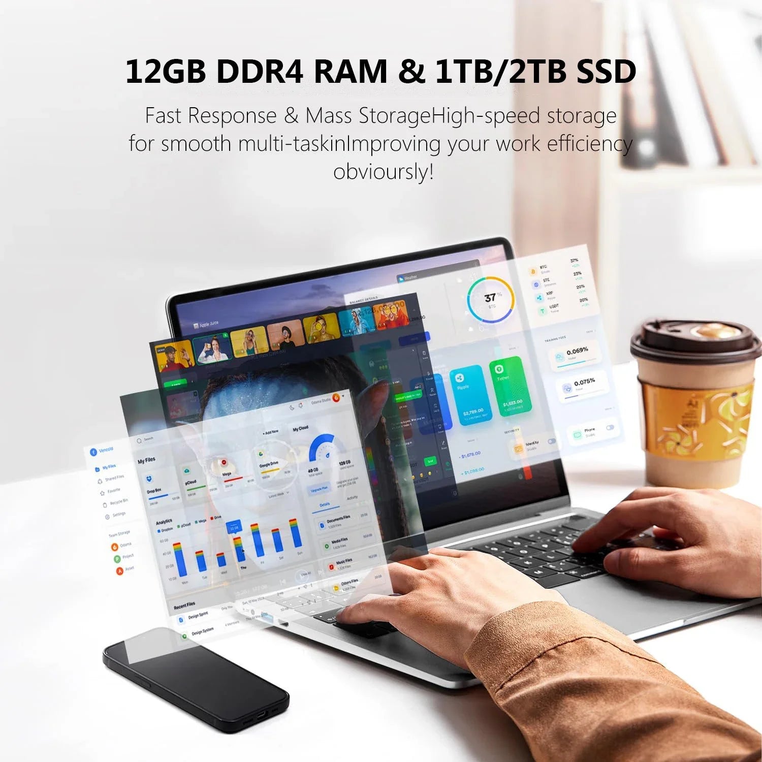 Laptop Computer Windows 11 Pro Intel Celeron N4000 2025 Notebook PC Gamer 12GB DDR4 512GB 1TB SSD 1920*1080 Office Computer PC