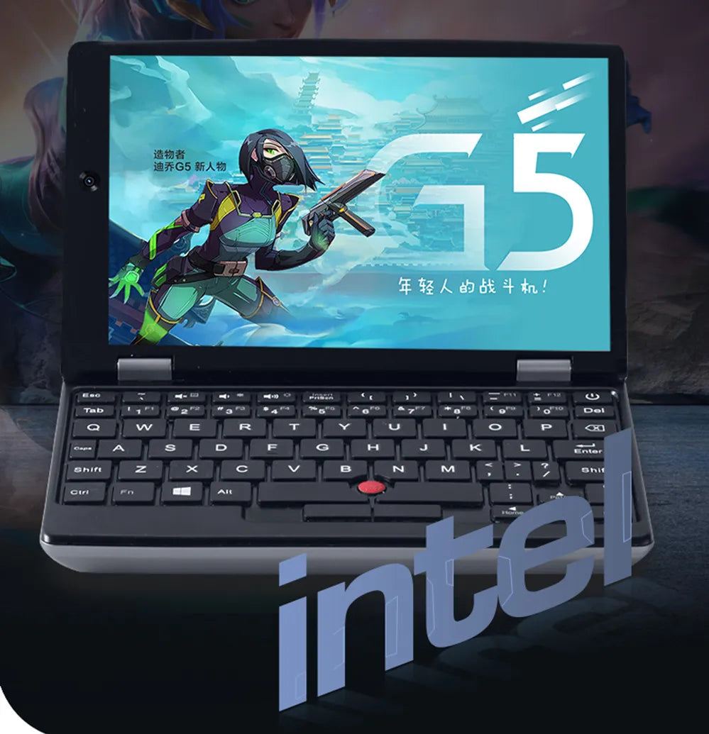2025 Portable Mini Notebook Laptop Micro Computer 7 Inch Touch Screen Intel N100 16GB+512GB IPS Netbook Win 11 Pro PC 2.0MP CAM