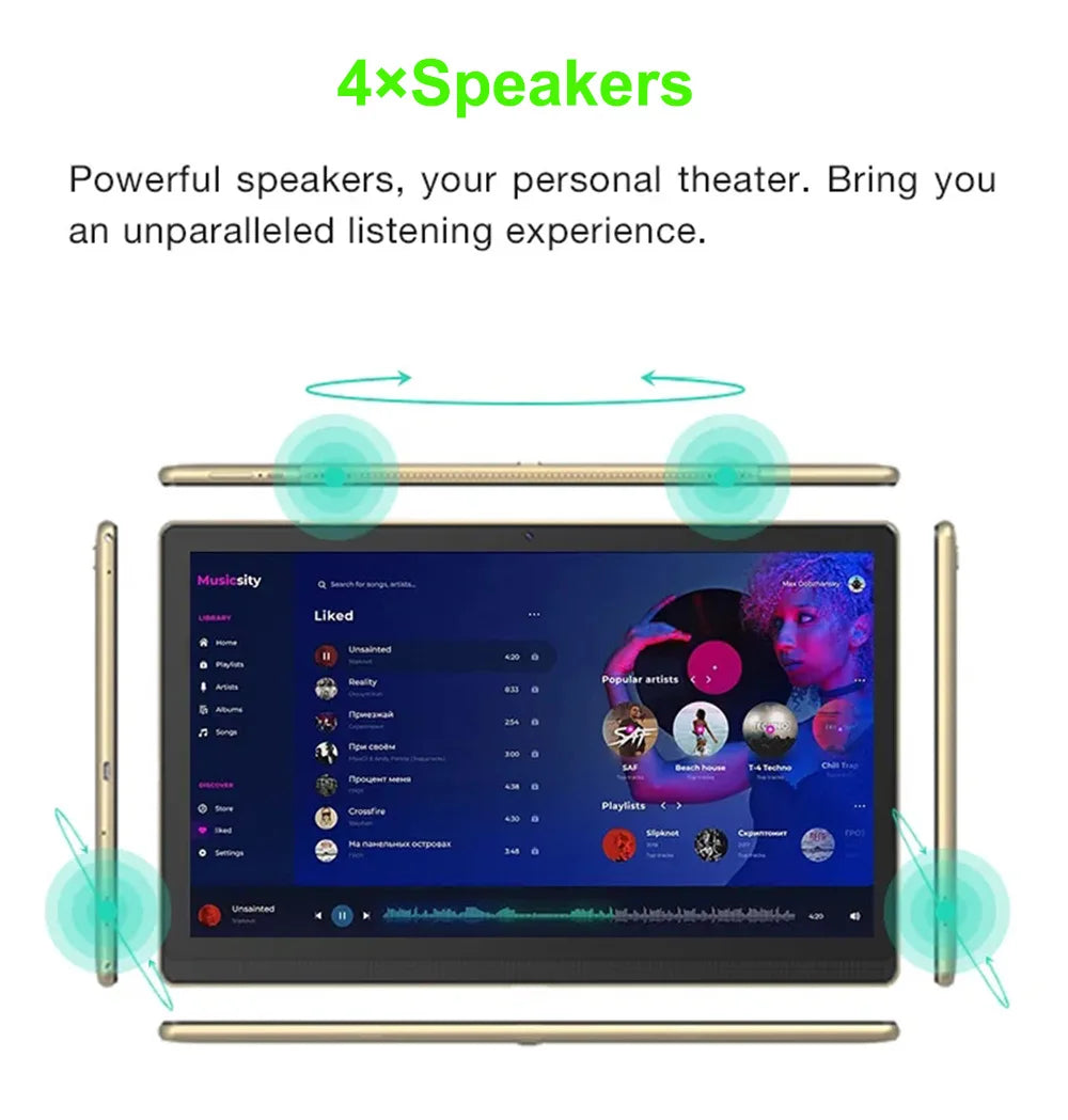 Global Version Unopened 14.1 Inch Tablet 14 Inch Android 2025 12GB+256GB 1920*1080 4G Phone Call 14inch Tablet 5G WiFi 10000mAH