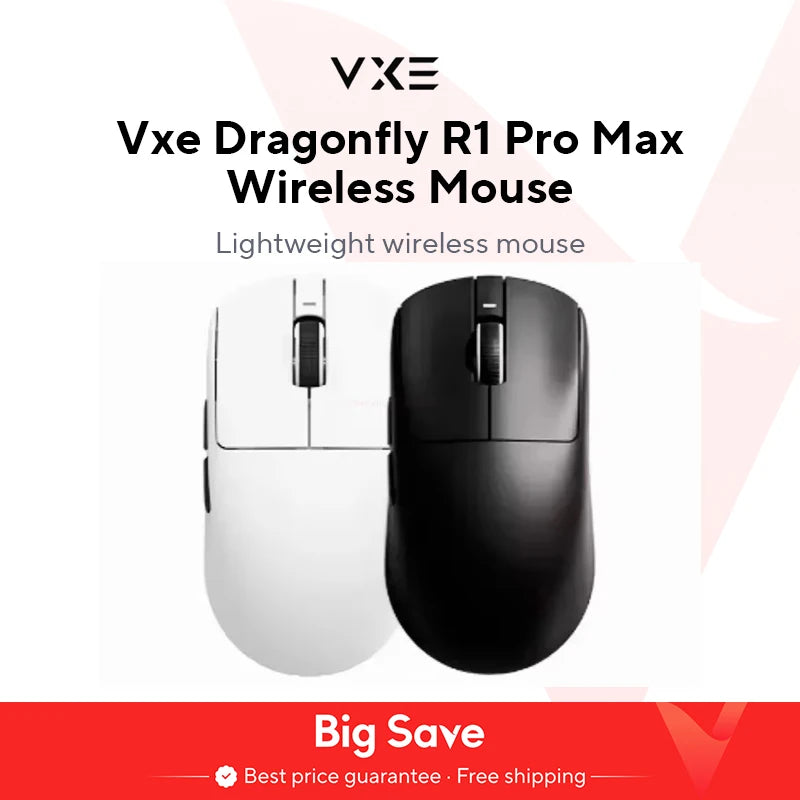 Vxe Dragonfly R1 Pro Max Wireless Mouse R1 Se Light Weight Paw3395 Nordic52840 2khz Smart Speed X Low Delay Fps Game Mouse Gift