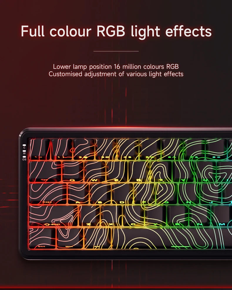 AJAZZ AK680 MAX Magnetic Switch Wired Mechanical Keyboard Hot Swap 8k Polling Rate RGB Customized Gaming Keybaord Pc E-sports