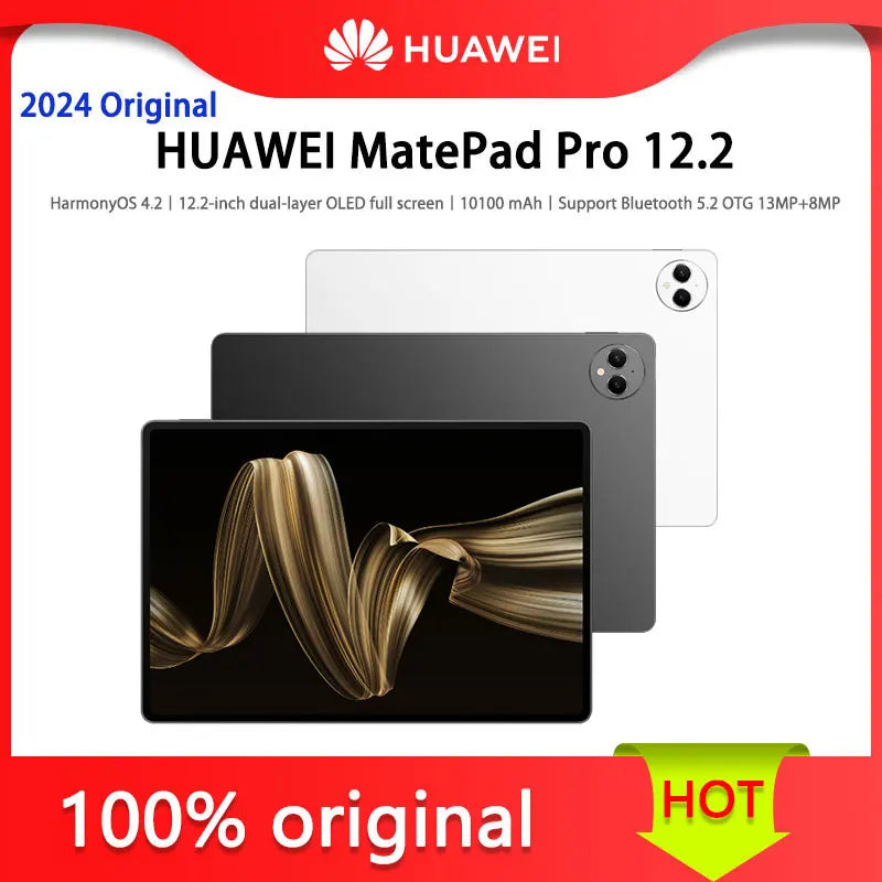 HUAWEI MatePad Pro 12.2 HarmonyOS 4.2  12.2-inch  Double-layer OLED cloud-clear sof 10100 mAh Support Bluetooth 5.2 OTG 13MP+8MP