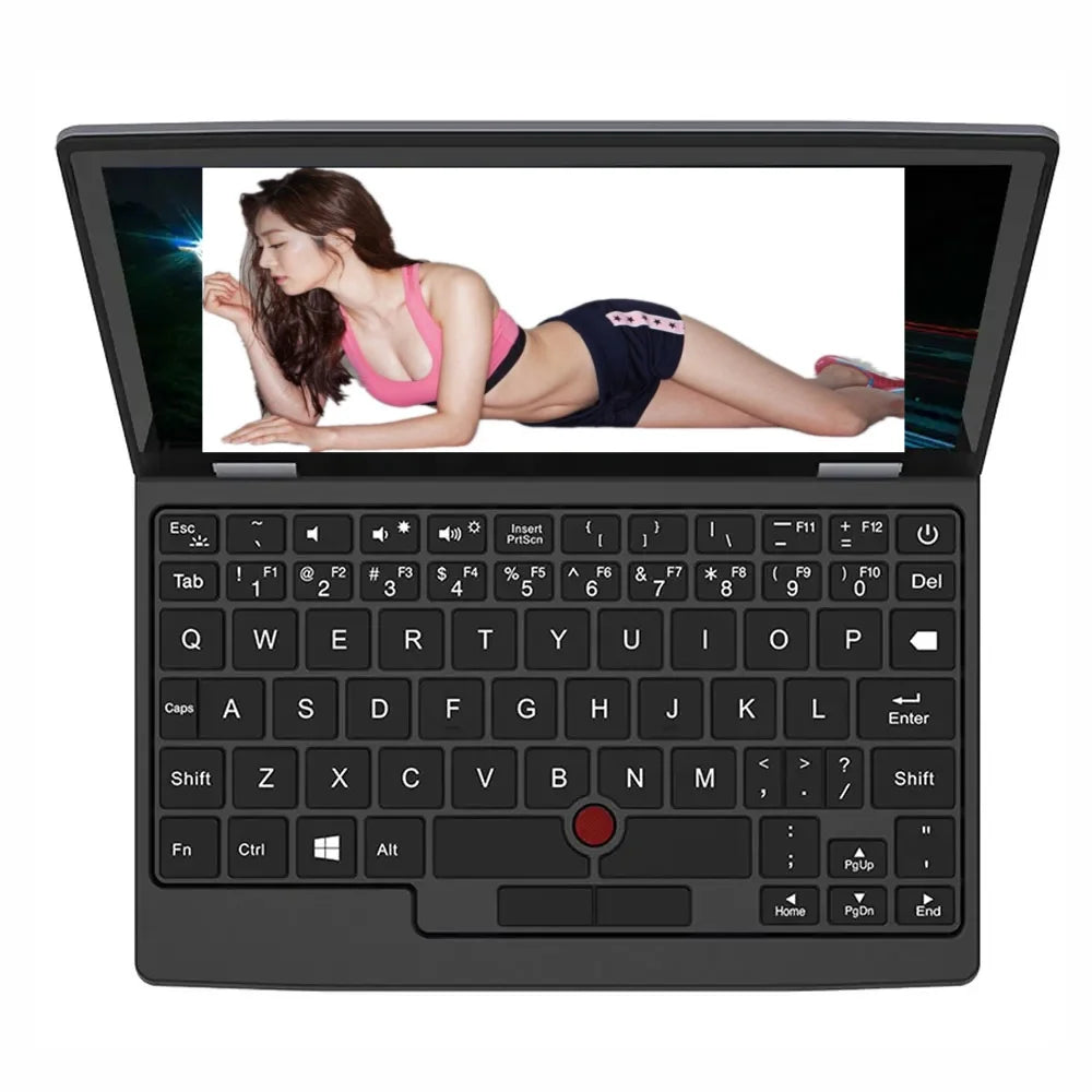 2025 Portable Mini Notebook Laptop Micro Computer 7 Inch Touch Screen Intel N100 16GB+512GB IPS Netbook Win 11 Pro PC 2.0MP CAM