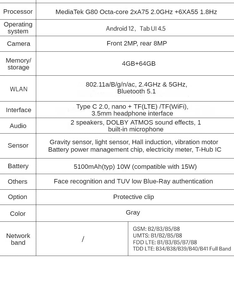 Global firmware Lenovo Pad K9 Tablet 9-inch Portable Tablet 4G+64G Android Tablet Tab M9 9-inch Arctic Grey LTE 4GB 64GB
