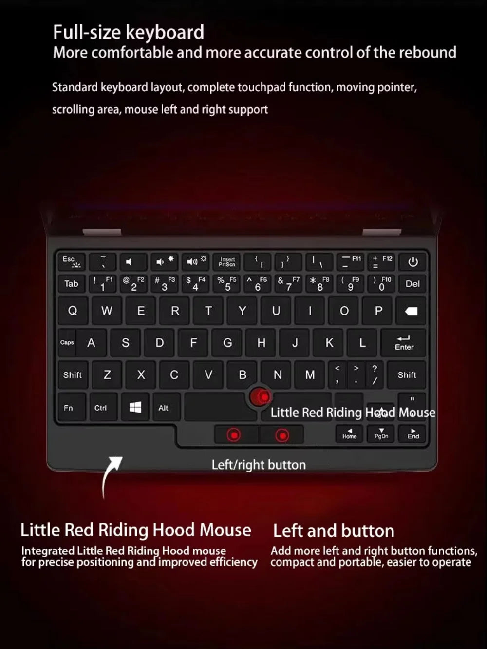 2025 Portable Mini Notebook Laptop Micro Computer 7 Inch Touch Screen Intel N100 16GB+512GB IPS Netbook Win 11 Pro PC 2.0MP CAM
