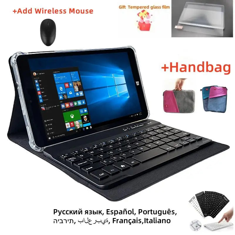 8GB RAM 128GB ROM 8 INCH Windows 10 Tablets Quad-Cores 64bit Intel Atom x5-Z8300 1280*800 IPS HDMI With Bluetooth Keyboard Case