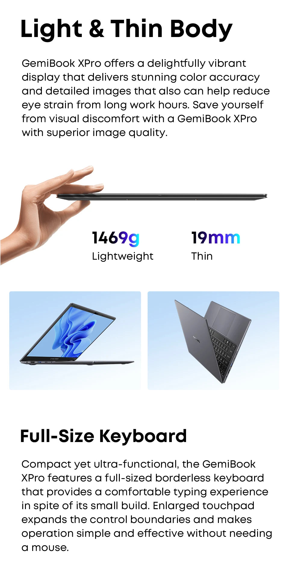 CHUWI GemiBook XPro 14inch UHD Screen Laptop 8GB/16GB RAM 256GB SSD Intel N150 / N100 Windows 11 Computer with Fan Notebook