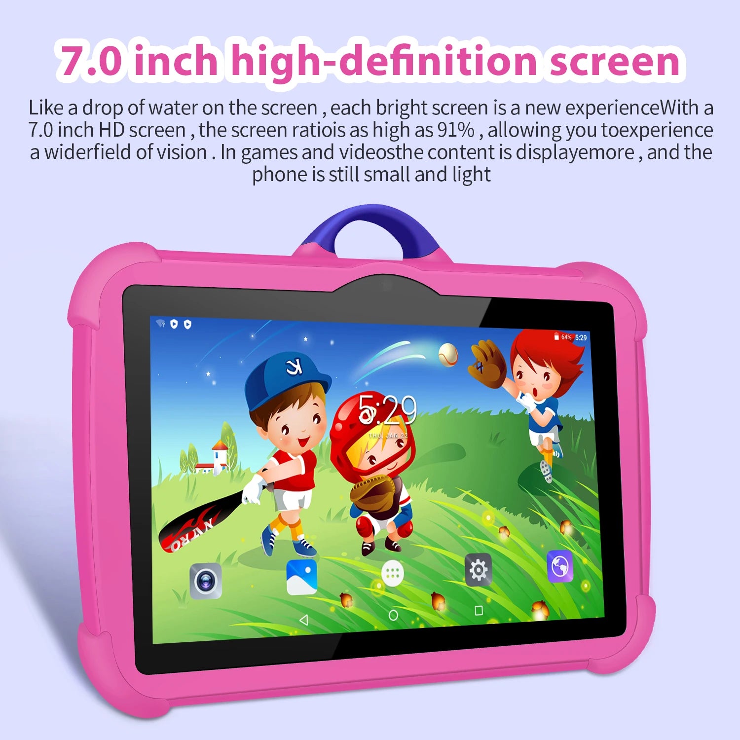 New 5G WiFi Kids Tablets 7 Inch Google Learning Education Quad Core 4GB RAM 64GB ROM Cheap Simple Children's favorite Tablet Pc