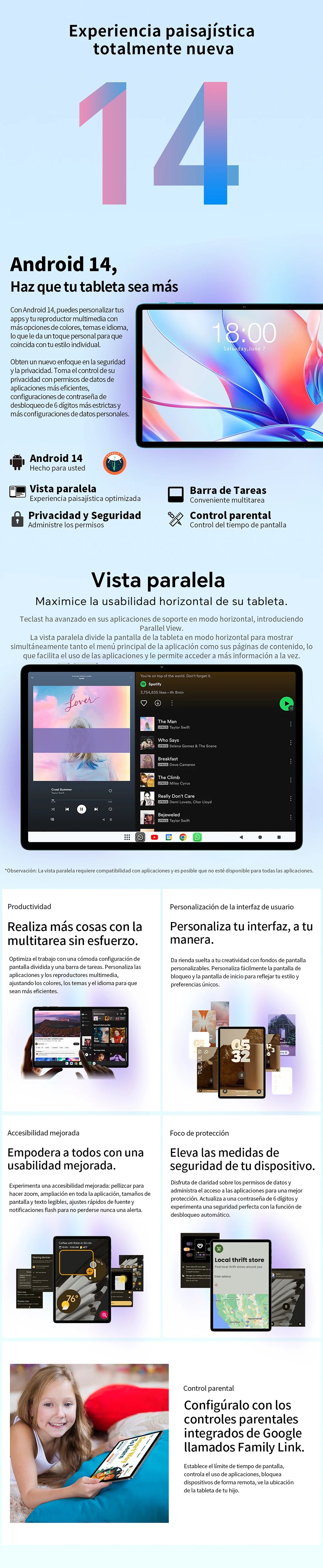 Teclast P30 Android 14 Tablet 10.1 Inch, (4Gb+8Gb Expansion)12Gb Ram, 128Gb Rom, Unisoc T606, Dual Cameras, Face Unlock