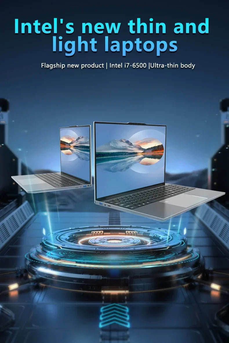 15.6 inch Intel Core I7 6500U Windows 11 Pro Laptop Computer 16GB DDR4 512GB 1TB SSD Portable Notebook PC Gamer Gaming Laptops