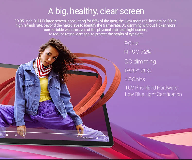 Global Rom Lenovo Tab K10 M11 Wifi MTK Helio G88 Zhaoyang Multi Language 10.95-inch 90hz 400nits Face Recognition 7040mAh