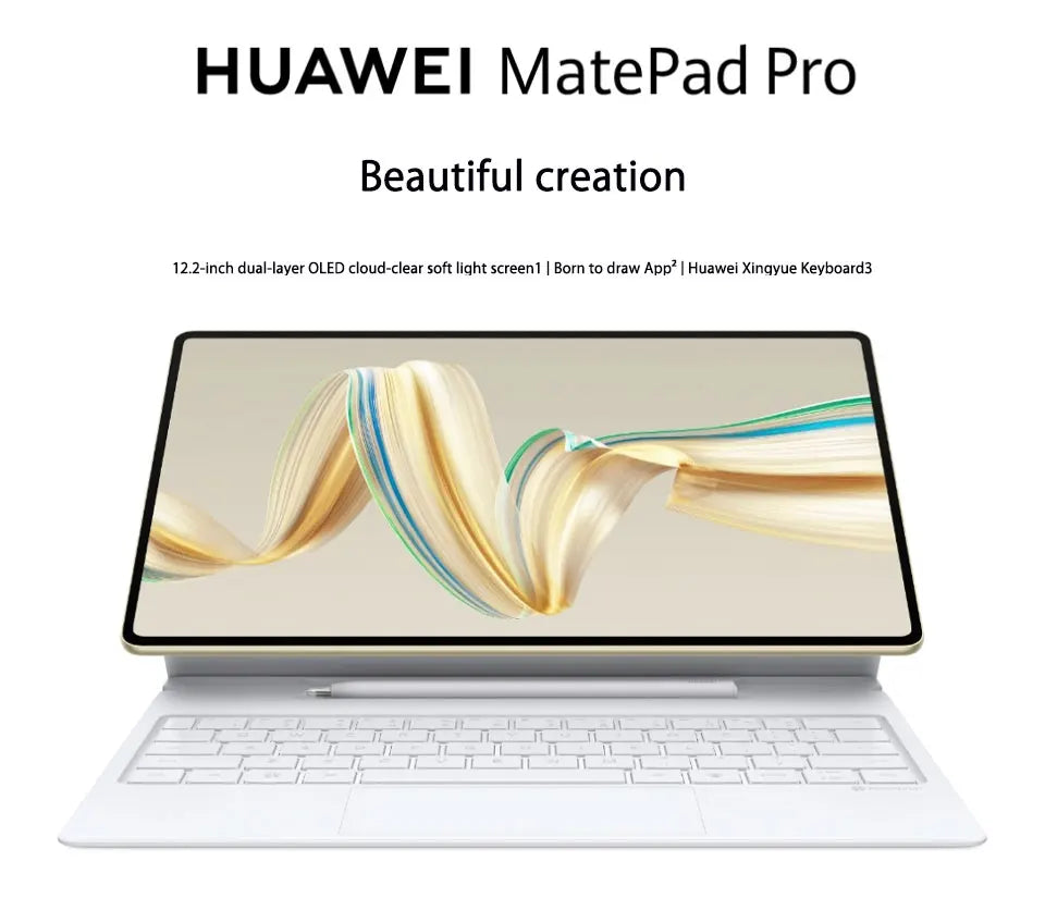 HUAWEI MatePad Pro 12.2 HarmonyOS 4.2  12.2-inch  Double-layer OLED cloud-clear sof 10100 mAh Support Bluetooth 5.2 OTG 13MP+8MP