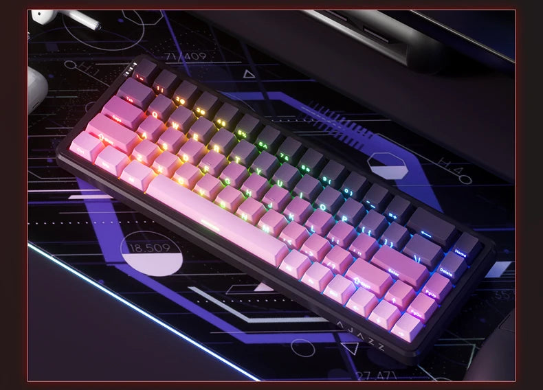 AJAZZ AK680 MAX Magnetic Switch Wired Mechanical Keyboard Hot Swap 8k Polling Rate RGB Customized Gaming Keybaord Pc E-sports