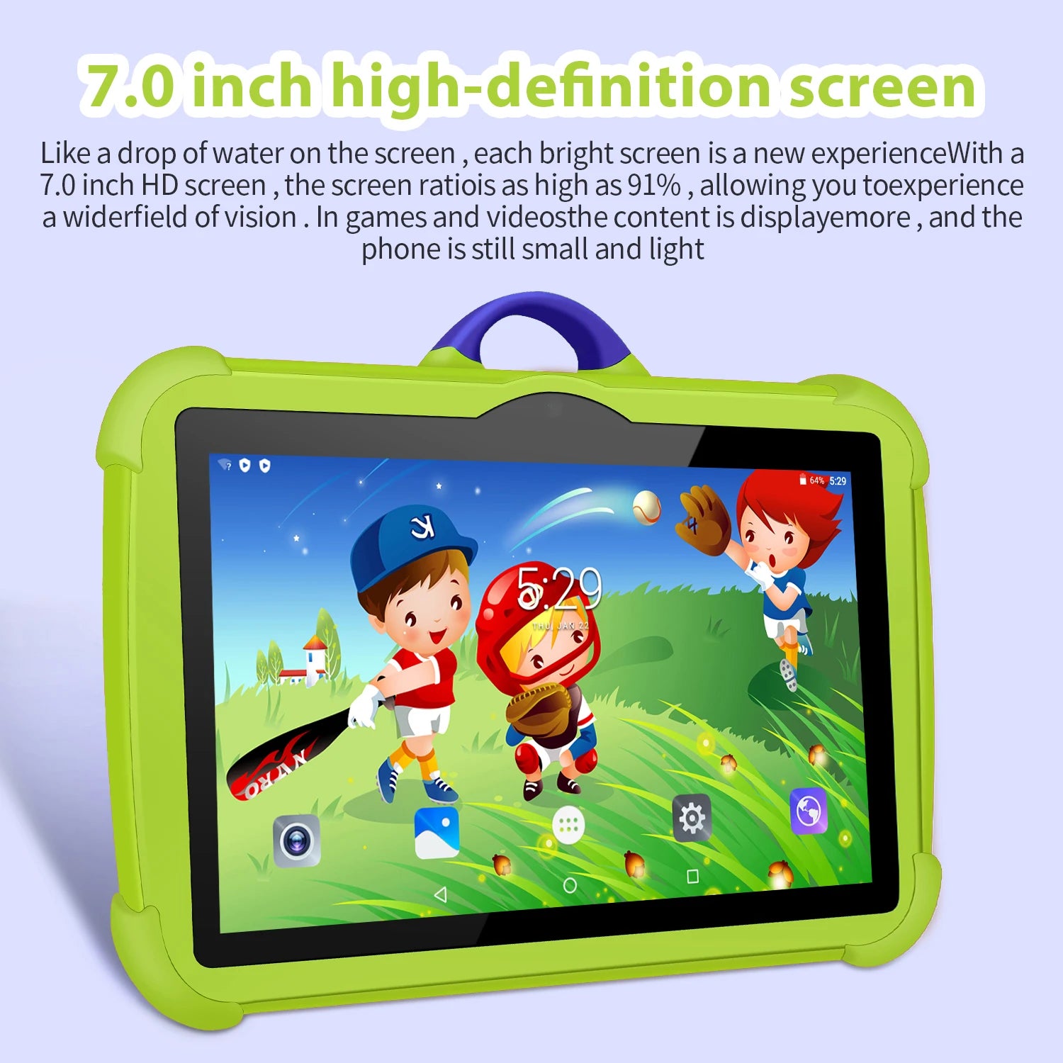 New Kids Tablets 7 Inch WiFi For Study Education Tablet Children's Birthday Gift 4GB RAM 64GB ROM Quad Core 4000mAh