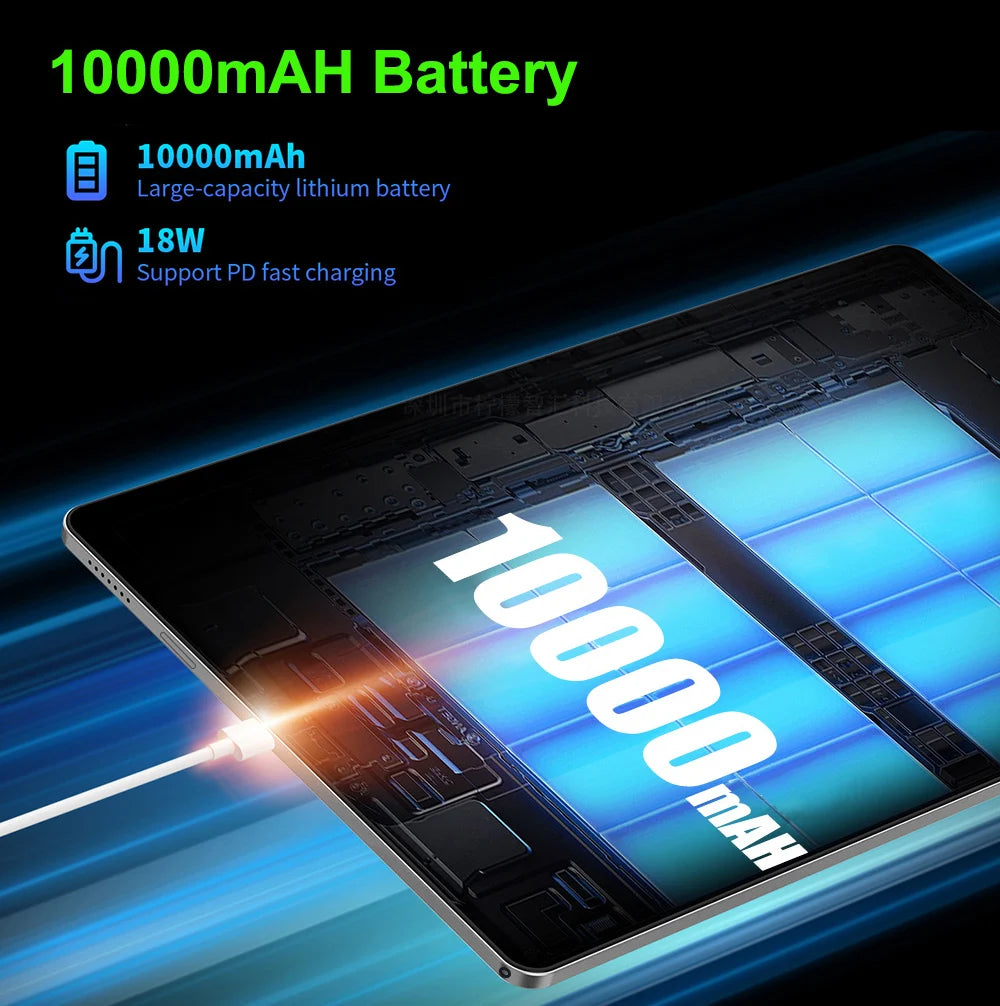 Global Version Unopened 14.1 Inch Tablet 14 Inch Android 2025 12GB+256GB 1920*1080 4G Phone Call 14inch Tablet 5G WiFi 10000mAH