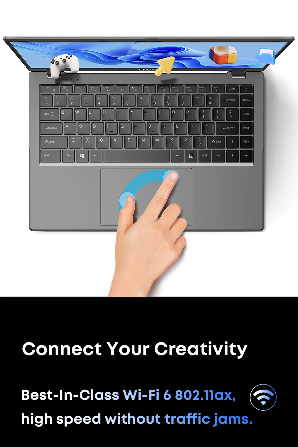 CHUWI GemiBook XPro 14inch UHD Screen Laptop 8GB/16GB RAM 256GB SSD Intel N150 / N100 Windows 11 Computer with Fan Notebook