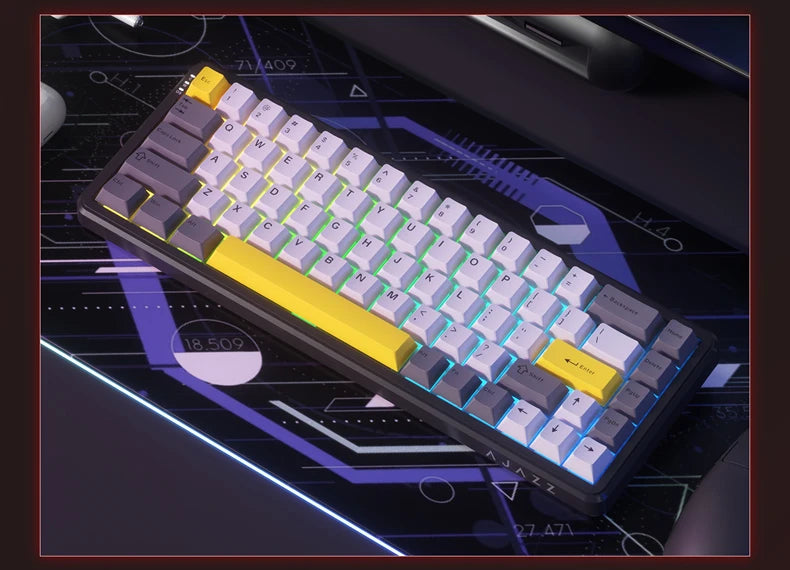 AJAZZ AK680 MAX Magnetic Switch Wired Mechanical Keyboard Hot Swap 8k Polling Rate RGB Customized Gaming Keybaord Pc E-sports