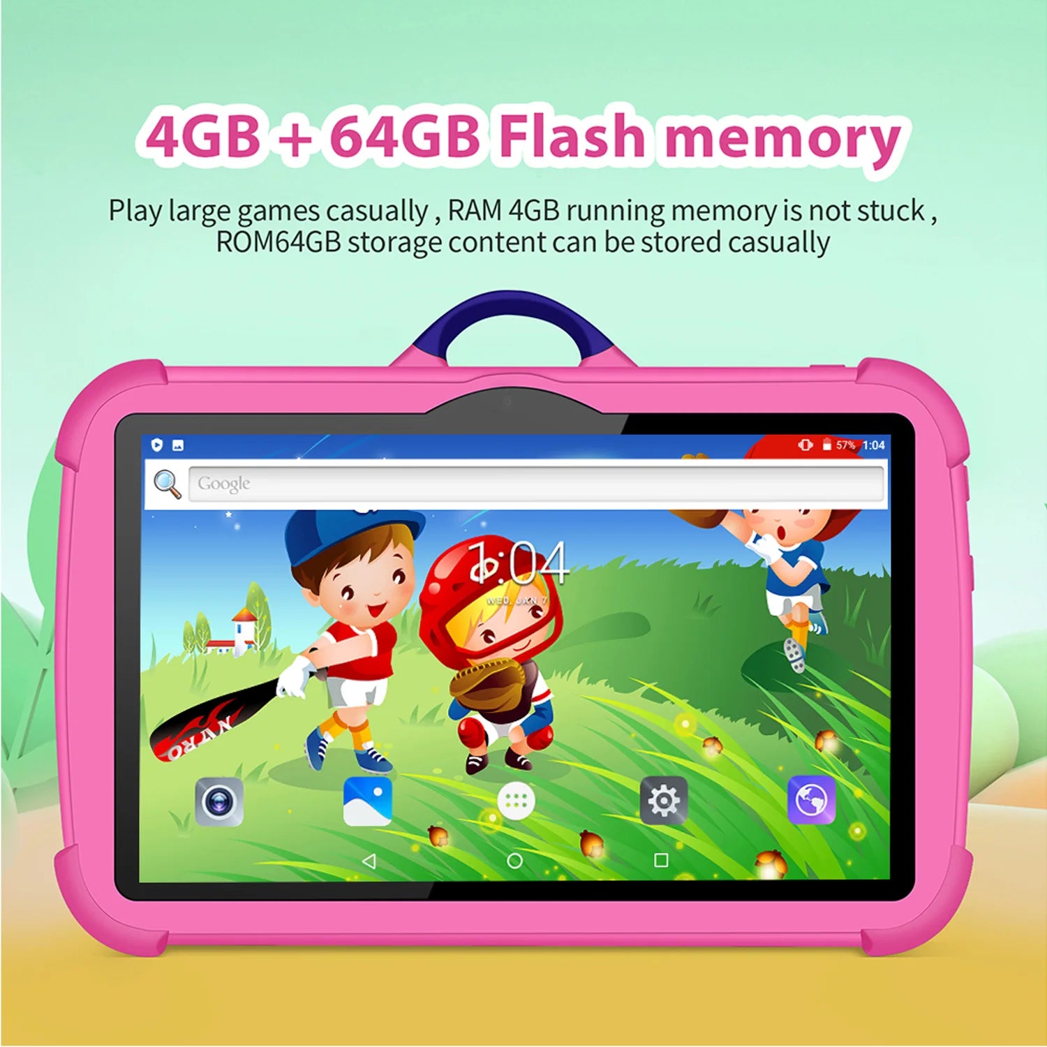 New 5G WiFi Kids Tablets 7 Inch Google Learning Education Quad Core 4GB RAM 64GB ROM Cheap Simple Children's favorite Tablet Pc