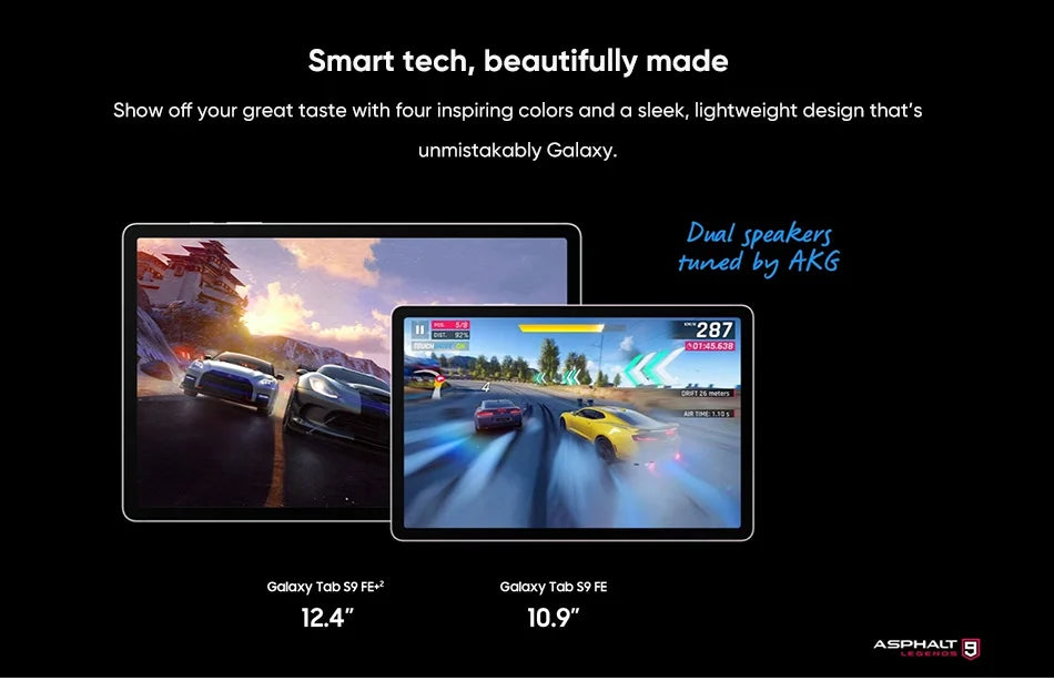 Samsung Galaxy Tab S9 FE 6GB+128GB Android Tablet 10.9" 90 Hz Screen IP68 Rating 45W Fast Charging 8000mAh Battery Exynos 1380