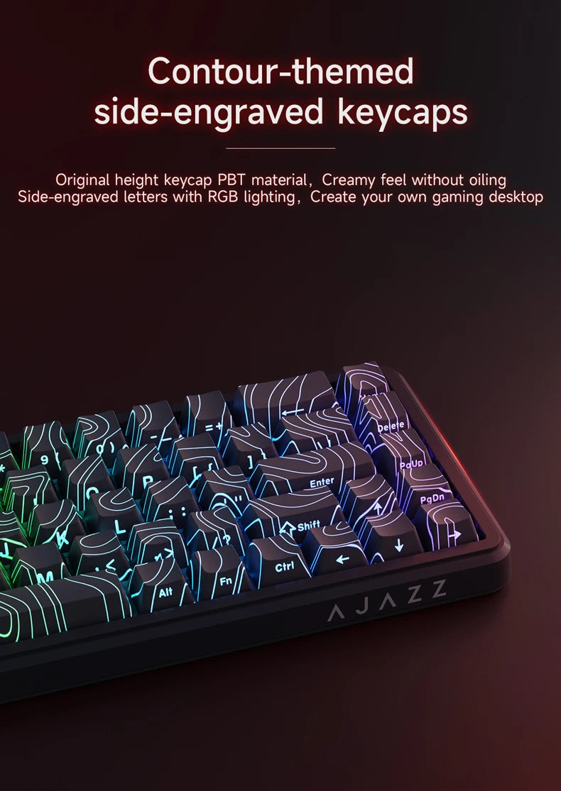 AJAZZ AK680 MAX Magnetic Switch Wired Mechanical Keyboard Hot Swap 8k Polling Rate RGB Customized Gaming Keybaord Pc E-sports