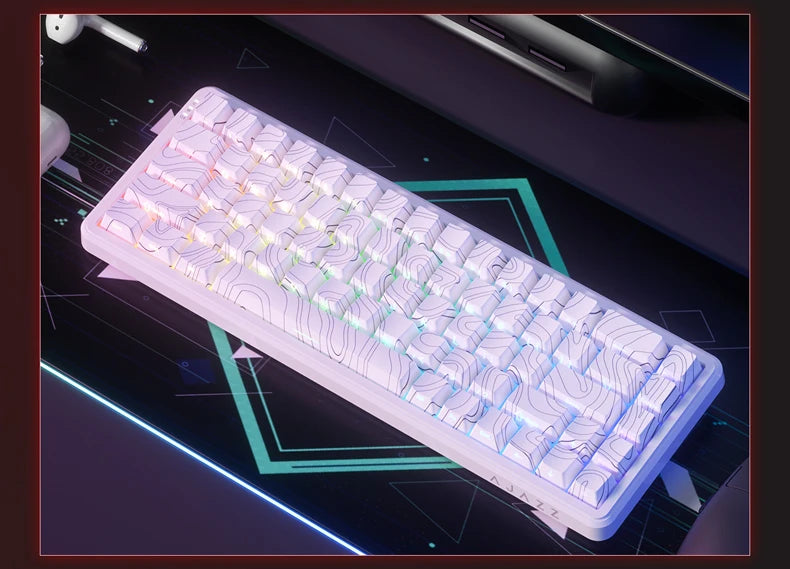 AJAZZ AK680 MAX Magnetic Switch Wired Mechanical Keyboard Hot Swap 8k Polling Rate RGB Customized Gaming Keybaord Pc E-sports