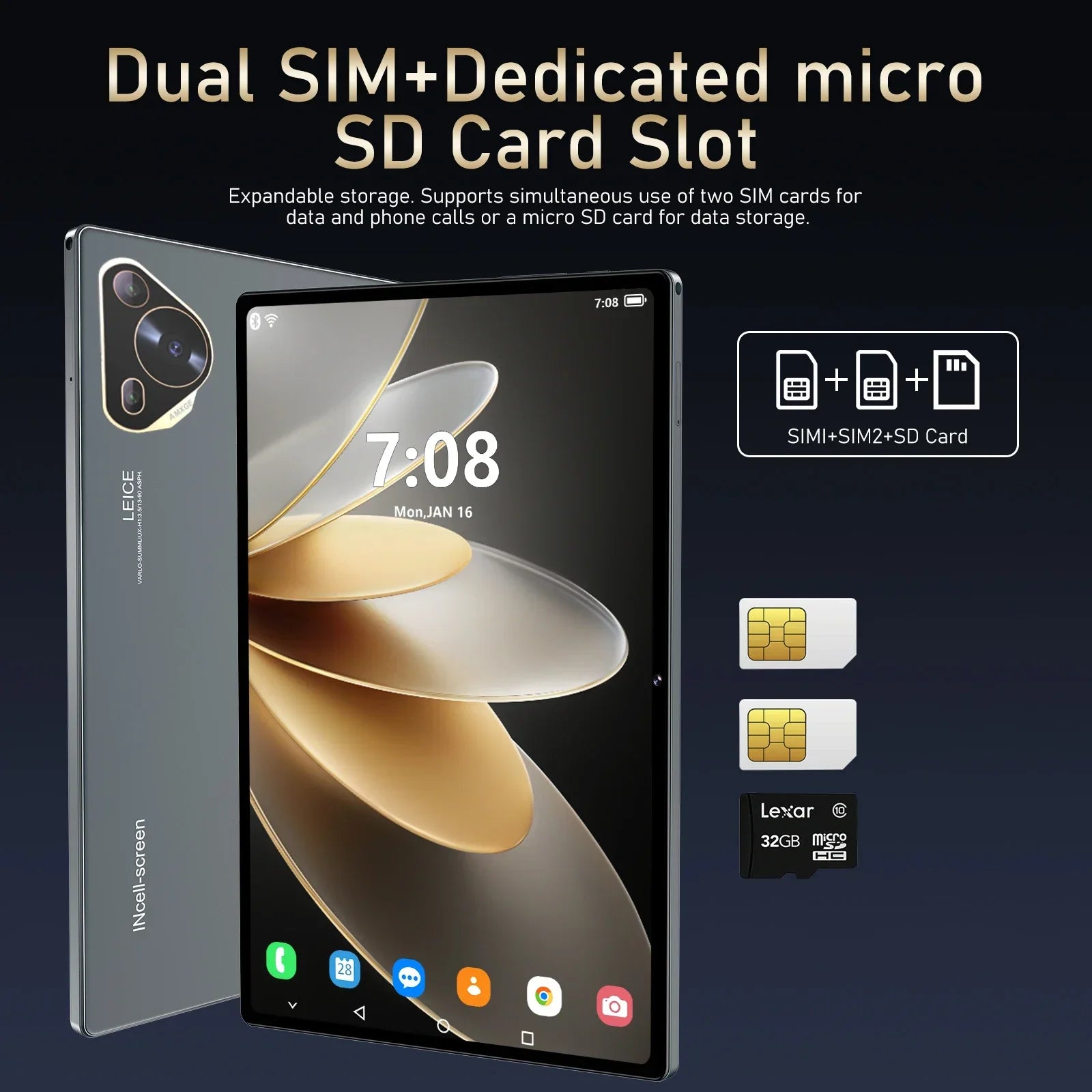 Original Pad 9 Pro tablet 10.1 inch Android 13 Snapdragon870 10 Core 16GB+1024GB 10000mah 5G Dual SIM WIFI  HD Full Screen