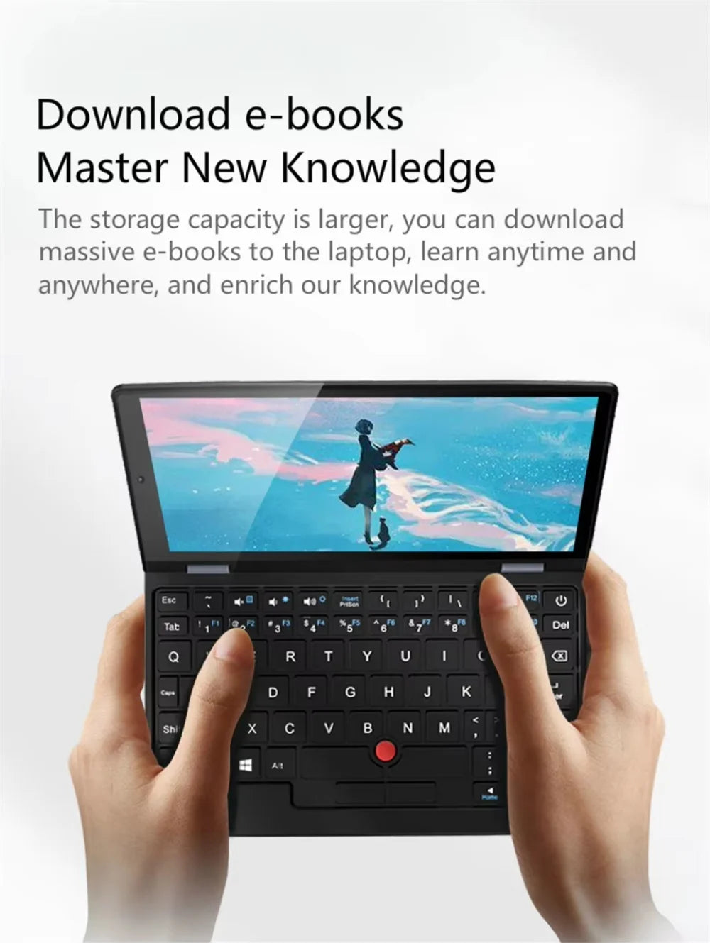 2025 Portable Mini Notebook Laptop Micro Computer 7 Inch Touch Screen Intel N100 16GB+512GB IPS Netbook Win 11 Pro PC 2.0MP CAM