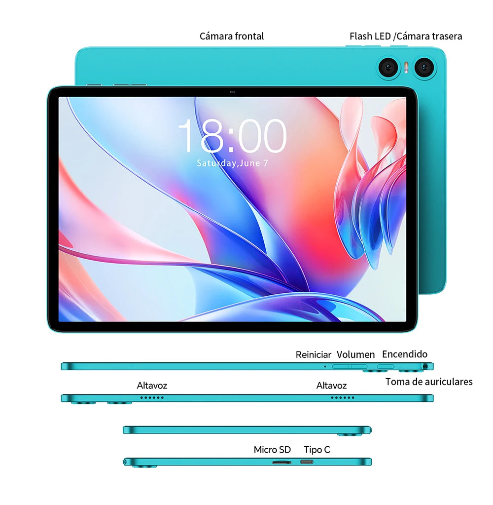 Teclast P30 Android 14 Tablet 10.1 Inch, (4Gb+8Gb Expansion)12Gb Ram, 128Gb Rom, Unisoc T606, Dual Cameras, Face Unlock