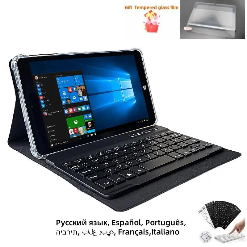 8GB RAM 128GB ROM 8 INCH Windows 10 Tablets Quad-Cores 64bit Intel Atom x5-Z8300 1280*800 IPS HDMI With Bluetooth Keyboard Case