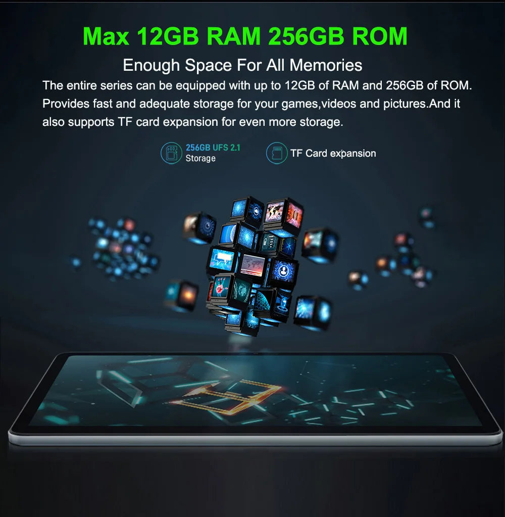 Global Version Unopened 14.1 Inch Tablet 14 Inch Android 2025 12GB+256GB 1920*1080 4G Phone Call 14inch Tablet 5G WiFi 10000mAH